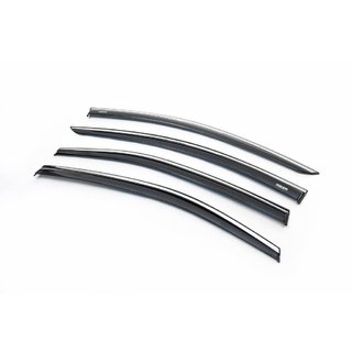 Window deflectors with chrome trim (4 pcs, Niken) photo 1