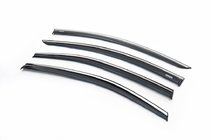 Toyota Corolla 2019- Window deflectors with chrome trim (4 pcs, Niken) photo 1
