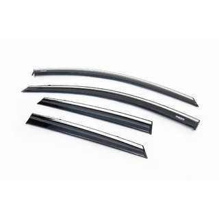 Window Deflectors with Chrome Trim Niken (2012-2015, HB/SW, 4 pcs) photo 1