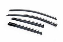 Toyota Auris 2012-2018 Window Deflectors with Chrome Trim Niken (2012-2015, HB/SW, 4 pcs) photo 1