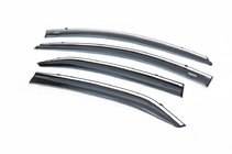 Toyota Corolla 2013-2019 Window deflectors with chrome trim (4 pcs, Niken) photo 2