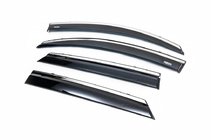 Dacia Duster 2008-2018 Window deflectors with chrome trim (4 pcs, Niken) photo 2