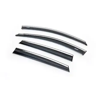 Window Deflectors with Chrome Trim HB (4 pcs, Niken)