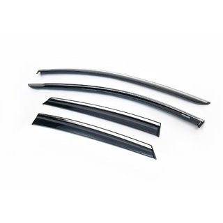 Window deflectors with chrome trim (HB, 4 pcs, Niken) photo 1