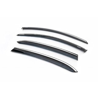 Window Deflectors with Chrome Trim HB (4 pcs, Niken) Renault Megane IV 2016-2025 photo 2