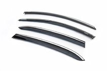 Renault Megane IV 2016-2025 Window Deflectors with Chrome Trim HB (4 pcs, Niken) photo 2