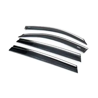 Window deflectors with chrome trim (4 pcs, Niken)