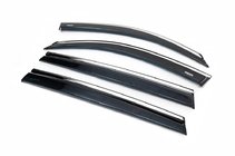 Skoda Kodiaq 2016-2023 Window deflectors with chrome trim (4 pcs, Niken) photo 1