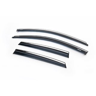 Window Deflectors with Chrome Trim HB (4 pcs, Niken) Volkswagen Polo 2017- photo 1