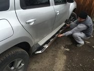 Renault Duster 2008–2017 Side Steps Vison (2 pcs, Aluminum & Stainless Steel) photo 1
