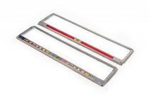 License Plate Frame FLAGS (2 pcs, Stainless Steel) photo 1