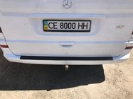 Mercedes Viano 2004-2014 Rear bumper protector with lip DDU (plastic) Matte photo 3