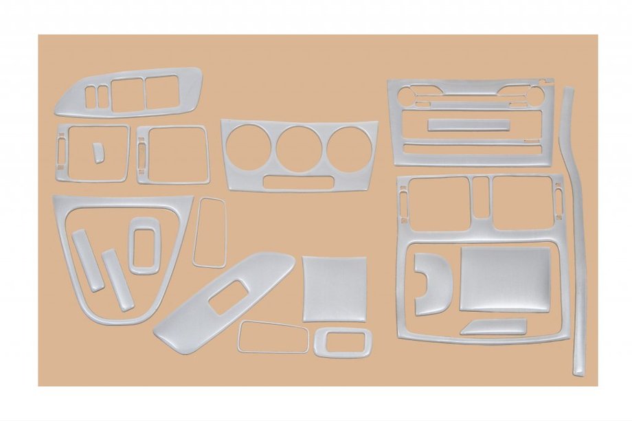 Toyota Auris 2007-2012 Dashboard Trim Covers Aluminum Image