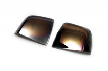 Fiat Doblo II 2010-2022 Mirror Covers Black Chrome (2 pcs, plastic) photo 2
