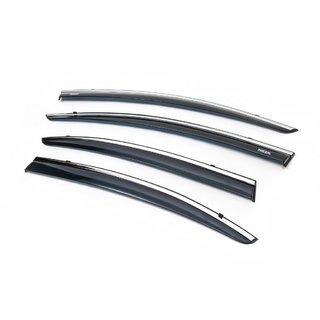 Window deflectors with chrome trim (4 pcs, Niken)