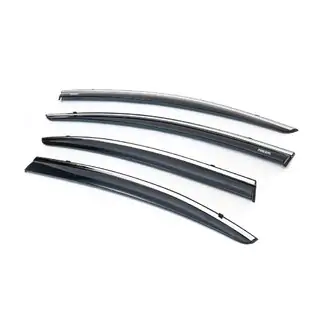 Window deflectors with chrome trim (4 pcs, Niken)