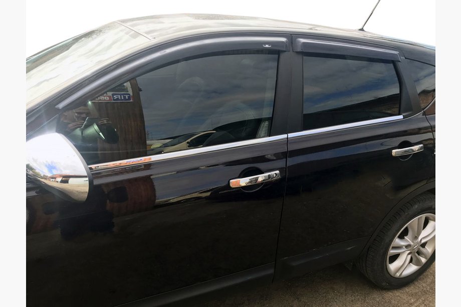 Nissan Qashqai 2007-2010 Exterior Window Trim Stainless Steel (4 pcs) Standard Base, OmsaLine - Italian Stainless Steel Image