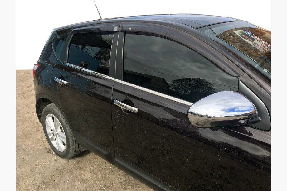 Nissan Qashqai 2010-2014 Exterior door trim (4 pcs, stainless steel) Standard Base, OmsaLine - Italian Stainless Steel Image