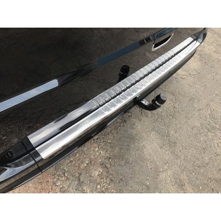 Rear bumper protector with lip (Carmos V1, stainless steel) Mercedes Viano 2004-2014 photo 2