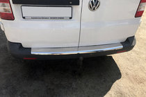 Volkswagen T5 Multivan 2003–2010 Rear bumper protector with lip (Carmos V1, stainless steel) photo 1