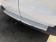 Volkswagen T5 Caravelle 2004-2010 Rear bumper protector with lip (Carmos V1, stainless steel) photo 1