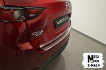 Mazda CX-5 2017–2025 Rear bumper protector with lip Nataniko (stainless steel) photo 2