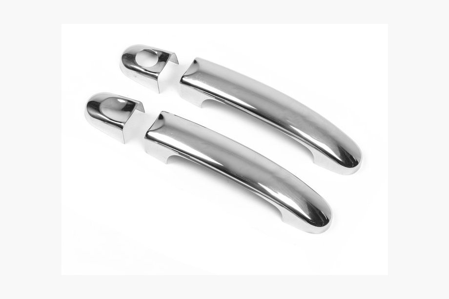 Volkswagen Beetle 1998-2005 Chrome Door Handle Covers (2 pcs, Stainless Steel) Carmos - Turkish Stainless Steel Image