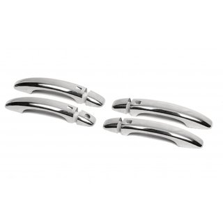 Chrome Door Handle Covers with Buttons (4 pcs, Stainless Steel) photo 3