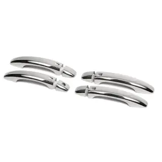 Chrome Door Handle Covers with Buttons (4 pcs, Stainless Steel) photo 3