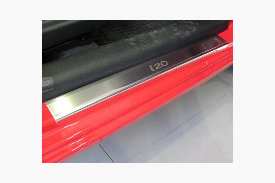Hyundai I-20 2008-2012 Natanika Premium Door Sill Protectors (4 pcs, Stainless Steel) Image