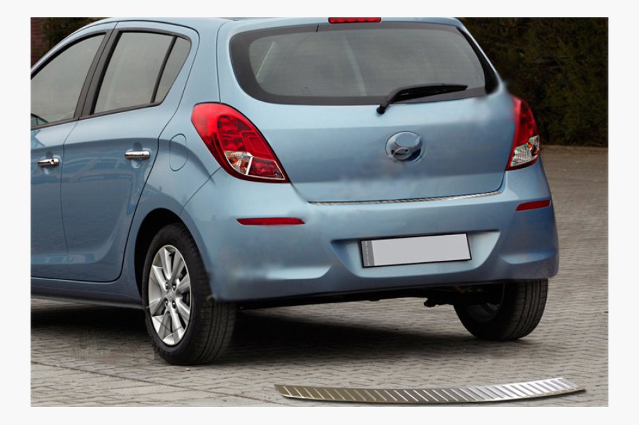 Hyundai I-20 2012-2014 Rear Bumper Protector OmsaLine (Stainless Steel) Image