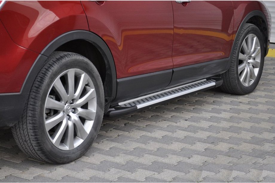 Mazda CX-9 2007-2016 Side Steps Allmond Grey (2 pcs, Aluminum) Image