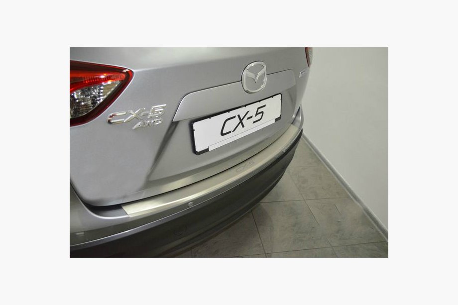 Mazda CX-5 2012-2017 Rear bumper protector with lip Natanika (stainless steel) Image