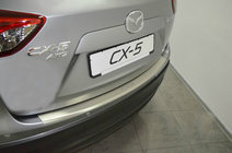 Mazda CX-5 2012-2017 Rear bumper protector with lip Natanika (stainless steel) photo 1