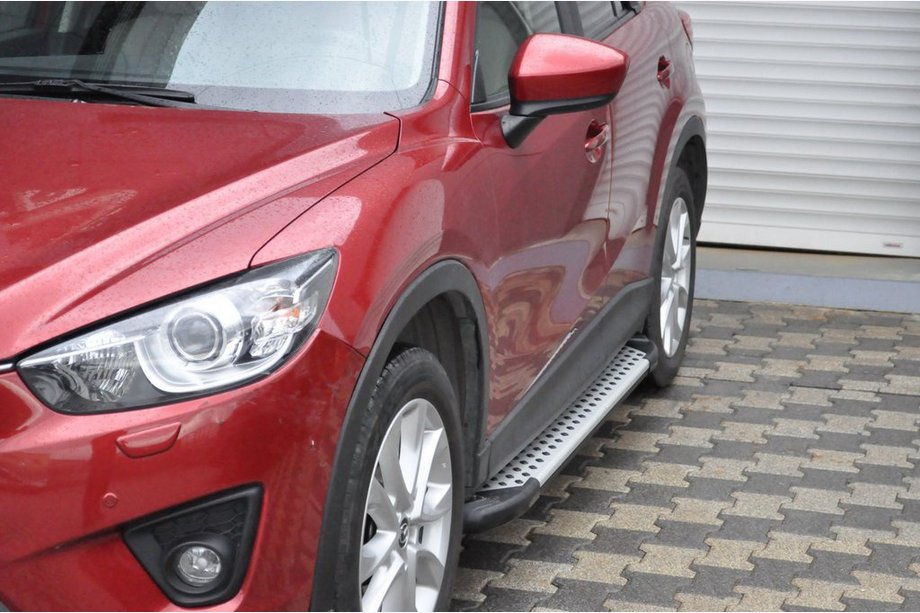 Mazda CX-5 2012-2017 Side Steps Allmond Grey (2 pcs, Aluminum) Image