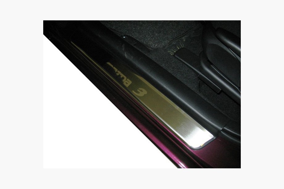 Mazda 3 2003-2009 Door Sill Covers Nataniko (4 pcs, Stainless Steel) Premium - 3M Tape, 0.8 mm Image