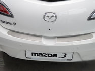 Mazda 3 2009-2013 Rear Bumper Protector Nataniko (Stainless Steel) photo 1