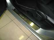 Mazda 6 2003-2008 Door Sill Covers Nataniko (4 pcs, Stainless Steel) Premium - 3M Tape, 0.8 mm photo 1