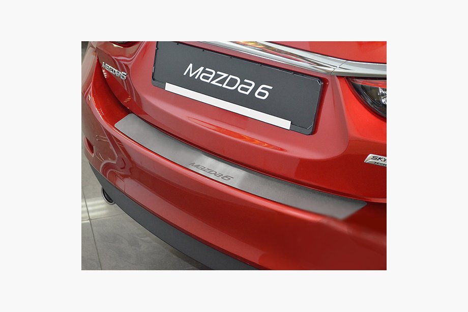 Mazda 6 2012-2024 Rear Bumper Protector Nataniko (4D, Stainless Steel) Image