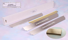 Mazda CX-9 2007-2016 Door Sill Protectors Natanika Standard (4 pcs, Stainless Steel) photo 1