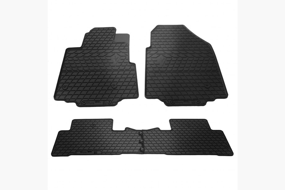 Honda Pilot 2008-2015 Rubber Floor Mats (4 pcs, Stingray Premium) Image