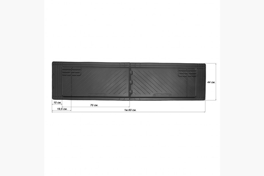 Volkswagen T5 Multivan 2003–2010 Rear Rubber Floor Mats (2 pcs, Stingray) Image