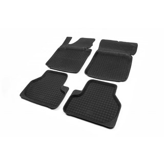 Rubber floor mats with edge (4 pcs, Polytep)