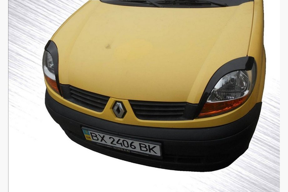 Renault Kangoo 1998-2008 Headlight Eyelids (2 pcs, Black ABS) (2003-2008) Image