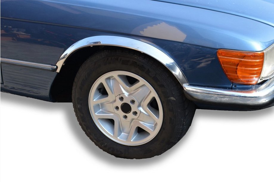 Mercedes W107 1971-1989 Stainless Steel Fender Trim (4 pcs) Image