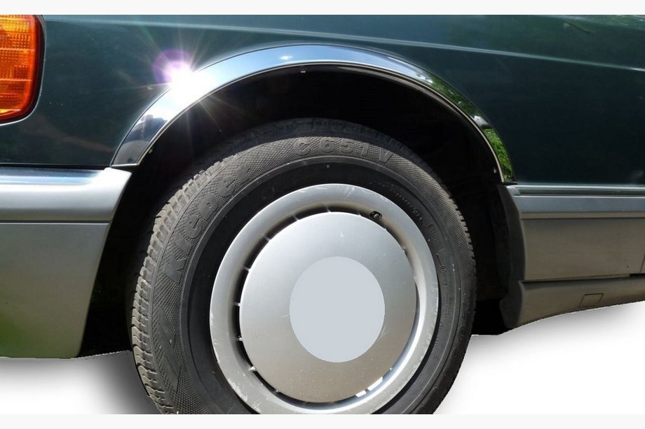 Mercedes S-class W126 1979-1991 Stainless Steel Fender Trim (4 pcs) Image