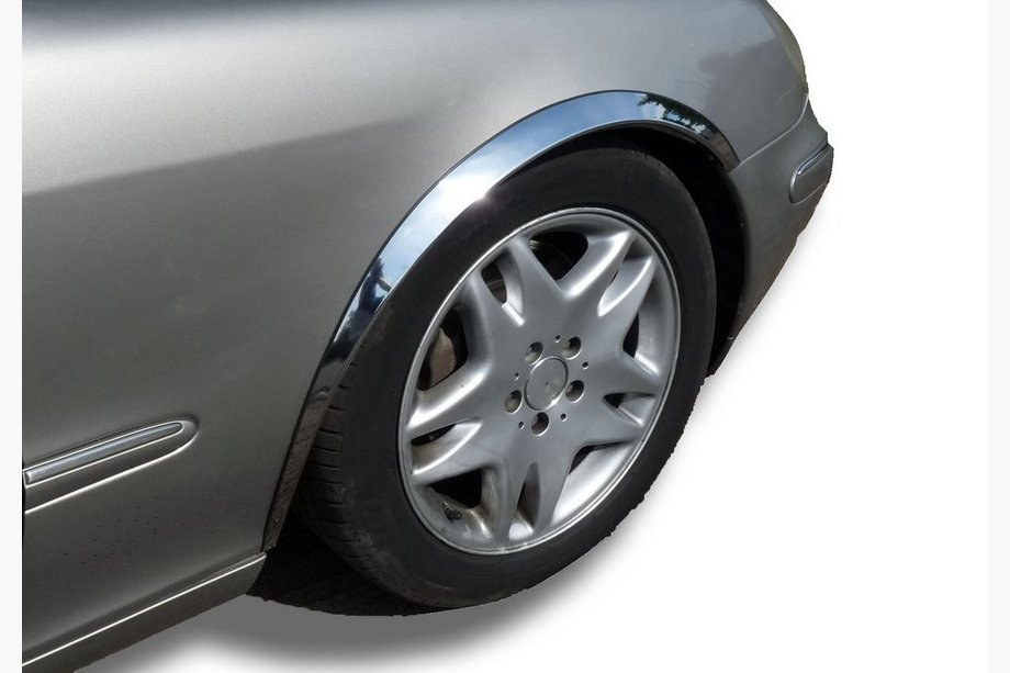 Mercedes S-class W220 1998-2005 Fender flares (4 pcs, stainless steel) Image