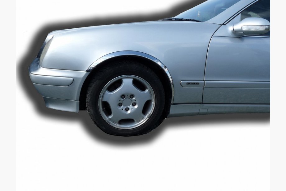 Mercedes CLK W208 1997-2002 Fender flares (4 pcs, stainless steel) Image