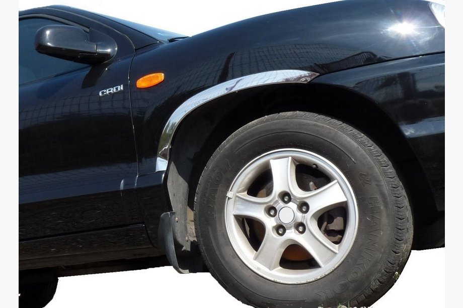 Hyundai Santa Fe 2 2006-2012 Stainless Steel Fender Trim 2006-2009 (4 pcs) Photo 1