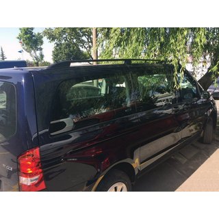 Black Roof Rails Skyport (Solid Metal) Mercedes Viano 2004-2014 photo 1
